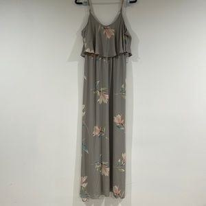 Show Me Your Mumu Caitlin Ruffle Maxi Dress in Lily Showers